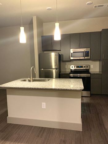 Model Kitchen at MELA's Luxury Apartments in San Antonio